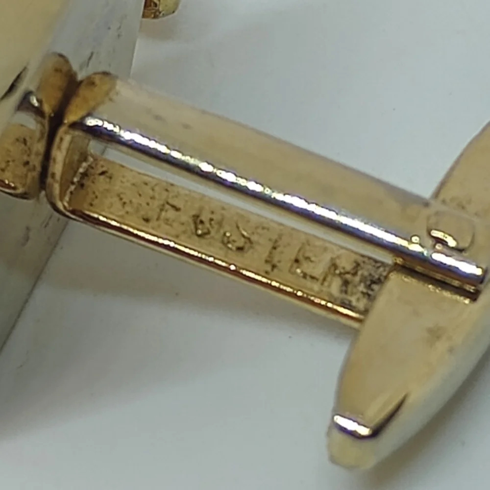 * vintage men's Foster cufflinks gold tone with moonstone